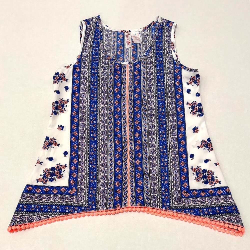 Japna Kids Blue/Orange Girls Tank Top